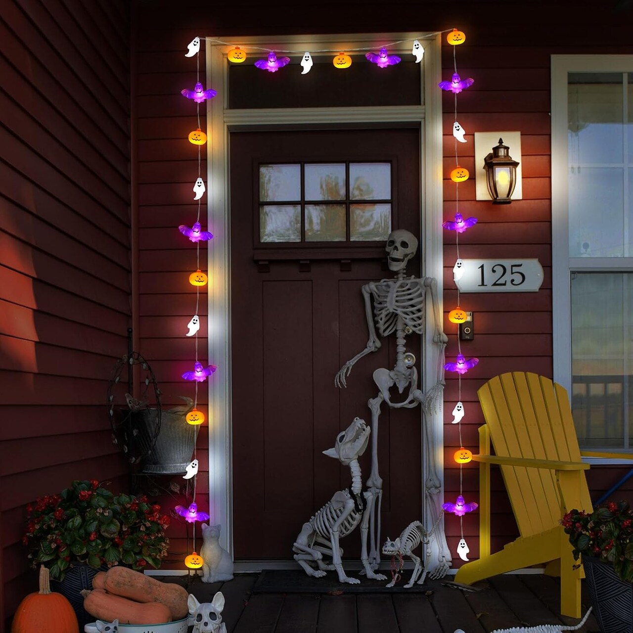 Halloween String Lights - 16.4FT 30 LED (Orange Purple White)